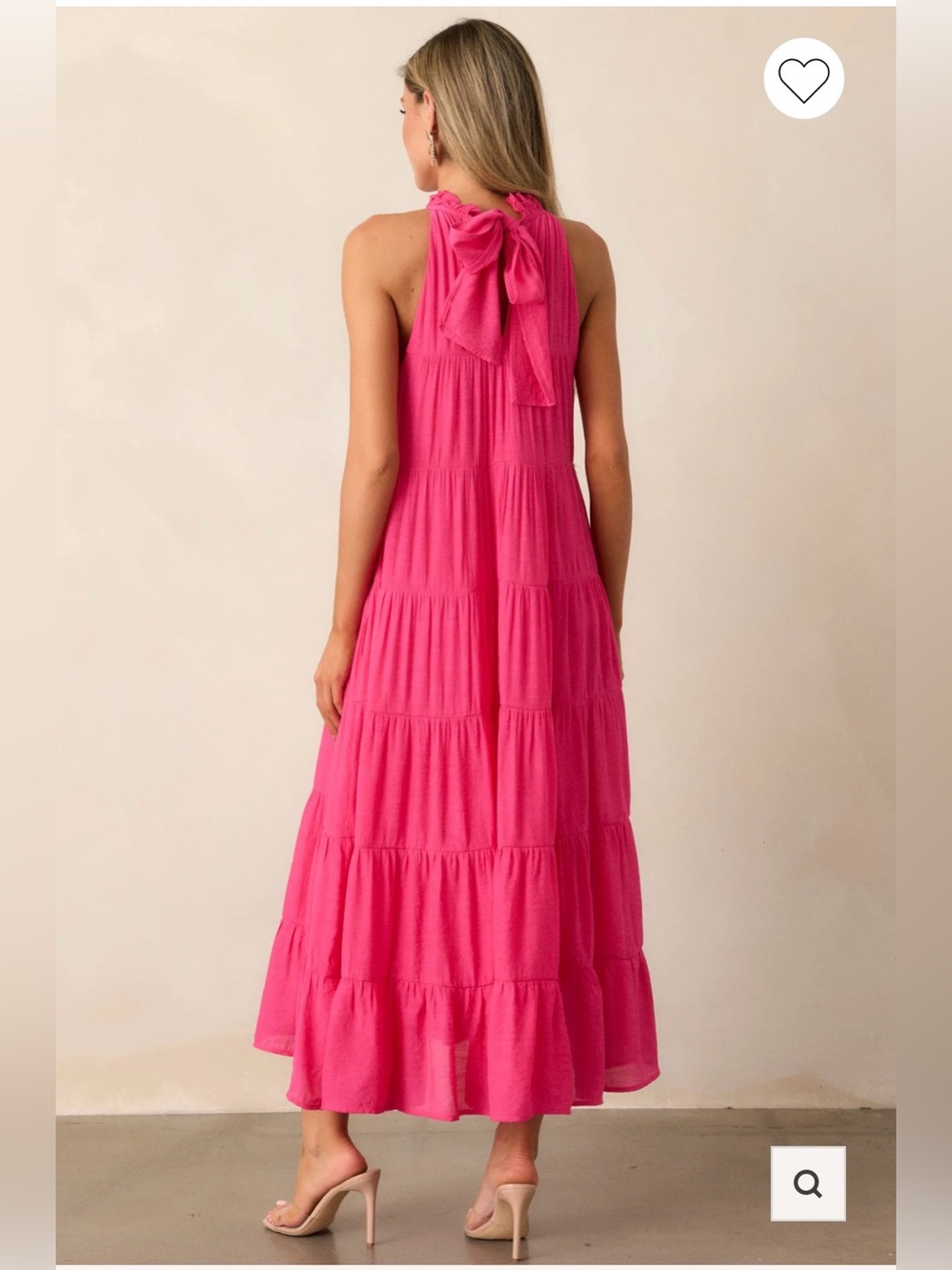 NWT FUCHSIA PINK LONG DRESS by Aura, size L - Picture 3 of 10